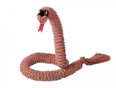 67437 NOBBY Cotton Rope Toy "SNAKE" orange M; 98 cm