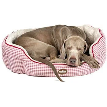 60815 NOBBY Comfort bed oval "XAVER" red l x w x h: 55 x 50 x 21 cm