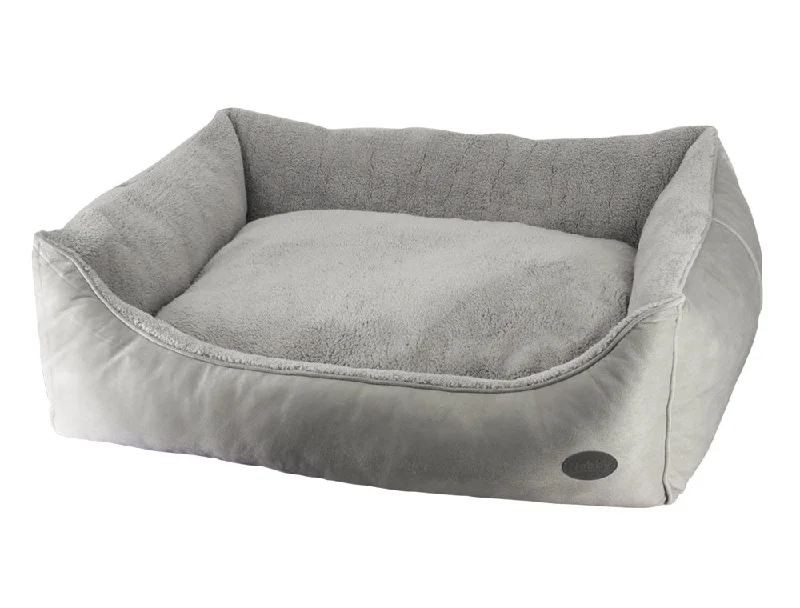 60830 NOBBY Comfort bed square "FEDO" grey L x B x H: 100 x 80 x 25 cm