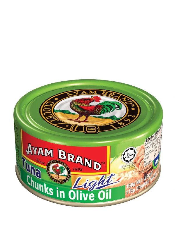 AYAM BRAND TUNA CHUNKS IN OLIVE OIL LIGHT 150G