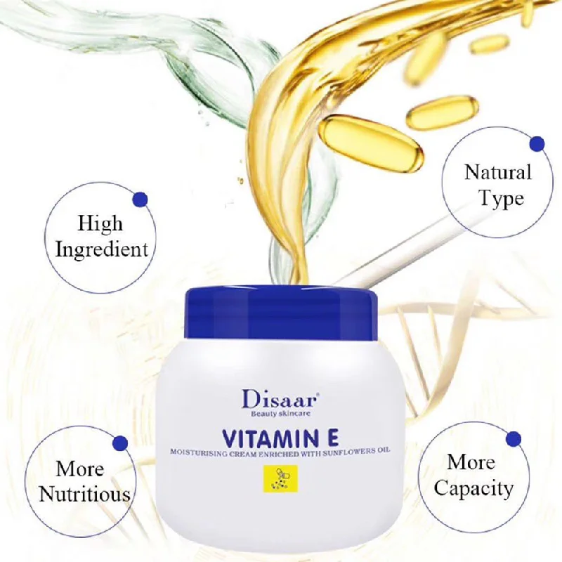 (NET) Disaar Vitamin E Cream Moisturizing Soft Skin Body Lightening Cream 250ML / DS51965