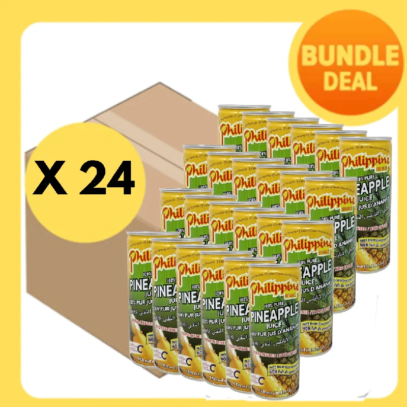 PHILIPPINE BRAND Pineapple Juice 250ml (1 can/Bundle of 24)