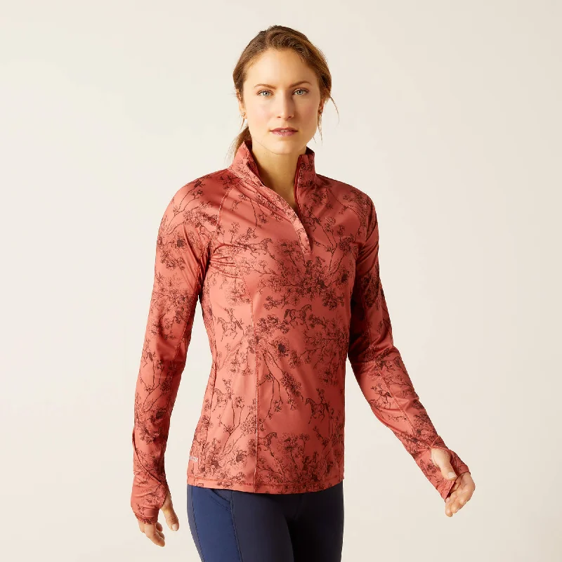 Ariat Ladies Lowell 2.0 1/4 Zip Base Layer - Toile