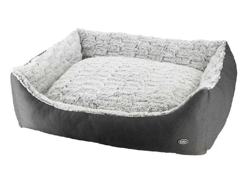 60805 NOBBY Comfort bed square "RIWU" grey L x B x H: 120 x 95 x 26 cm