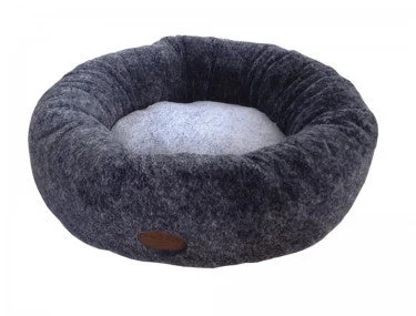 60680 NOBBY Donut Bed "CUDDLY" darkgrey Ø 50 cm