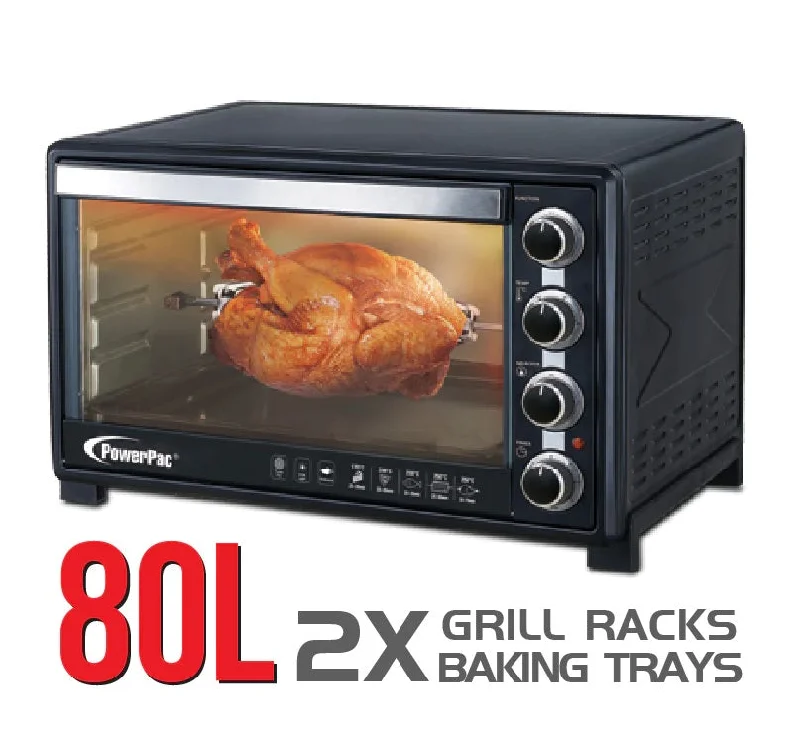 PowerPac Electric Oven W/Convection & Light 80L  PPT80