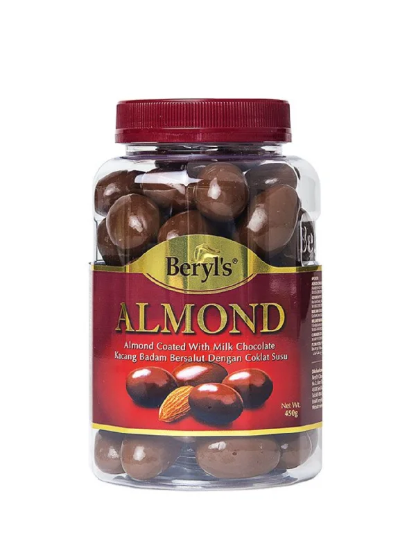 BERYLS ALMOND PREMIUM MILK CHOC 400G