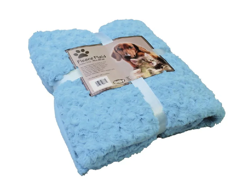 70979-13 NOBBY Fleece Plaid "SUPER SOFT" lightblue S 60 x 85 cm