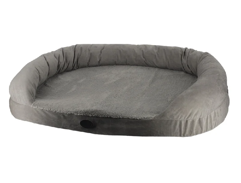 60787 NOBBY Comfort mat oval with edge "NATA" grey L x B x H: 120 x 82 x 25 cm