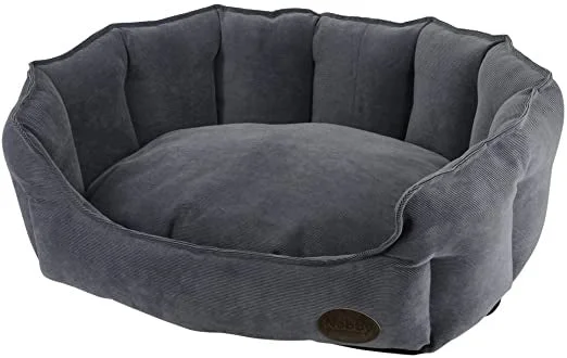 60790 NOBBY Comfort bed oval "BOTELI" grey l x w x h: 86 x 70 x 24 cm