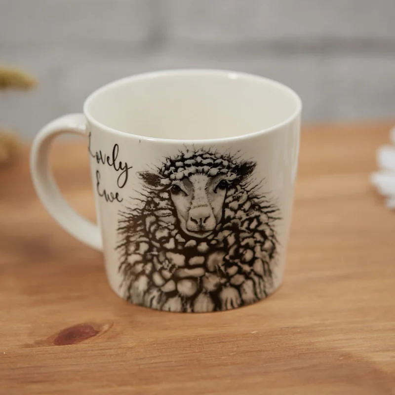 Langs Greyscale Sheep Lovely Ewe Mug