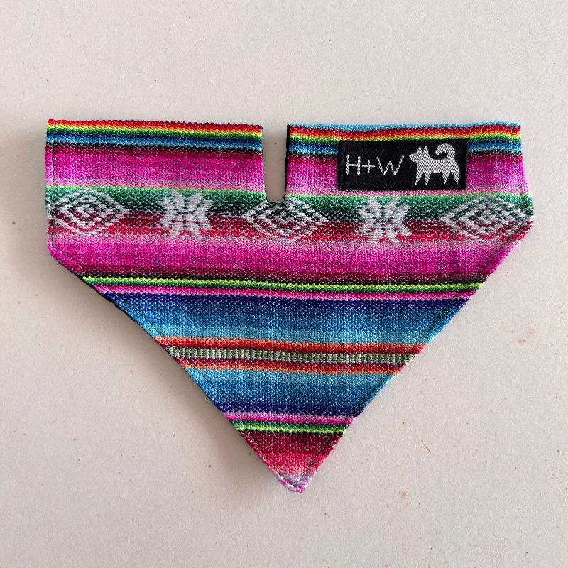 Hiro+Wolf Dog Bandana: Inca Blue