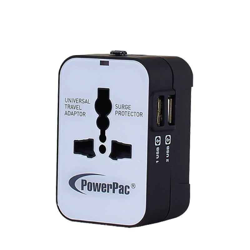 POWERPAC Travel Adapter With 2x USB 2.1A PP7973