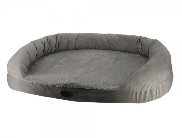 60786 NOBBY Comfort mat oval with edge "NATA" grey L x B x H: 105 x 75 x 25 cm