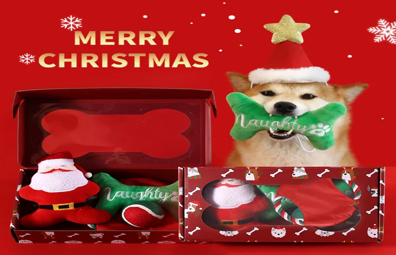 PET LEAD DOG TOYS MARY CHRISTMAS 1SET IN BOX (FOR GIFT BOX)