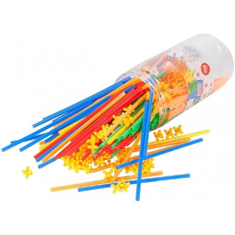 Set of straws for playing Malplay, 300 pieces