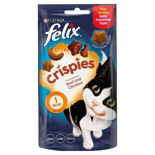 Purina Felix Crispies Cat Treats Beef&Chicken 60g