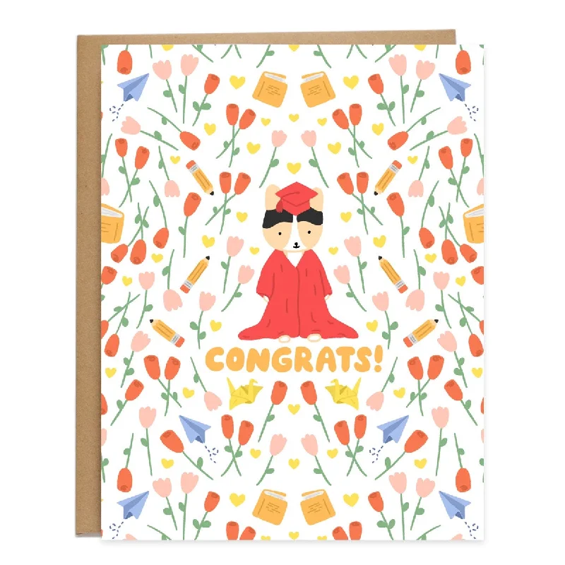 Congrats Graduation Pattern Card