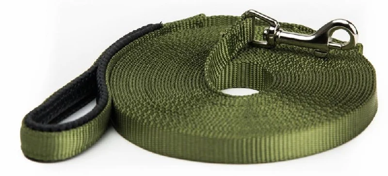 73250-02 NOBBY Tracking leash flat green l: 5 m; w: 15 mm