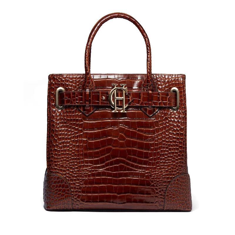 Holland Cooper Brompton Tote - Tan Croc