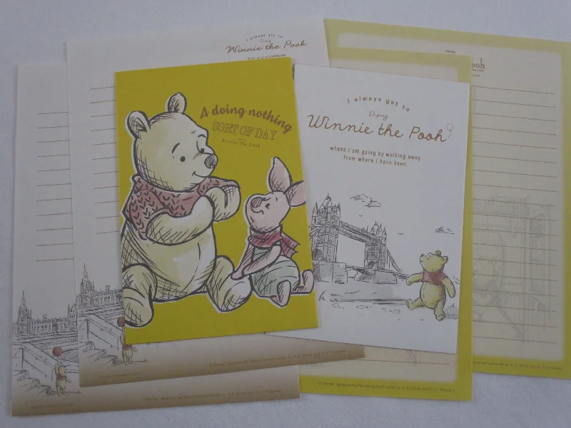 Cute Kawaii Winnie The Pooh Honey Bear Letter Sets A - Writing Paper Envelope Stationery