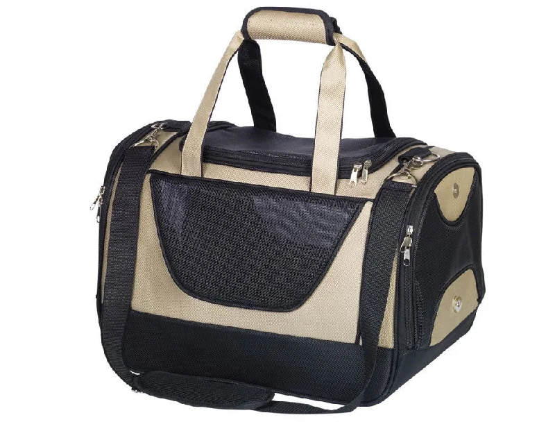 63815 NOBBY Carrier "MATAN" beige/black 44 x 28 x 28 cm