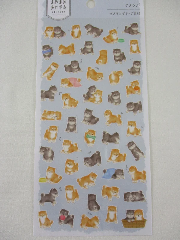 Cute Kawaii MW Animaru  Seal Series - L - Dog Puppies Sticker Sheet - for Journal Planner Craft