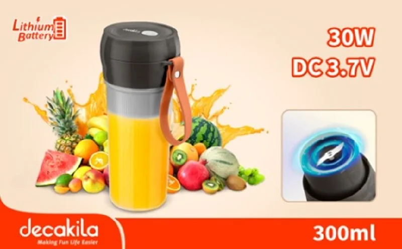 Decakila Cordless portable blender 300ml - Black