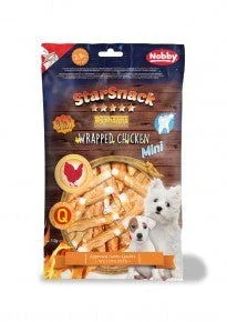 70144 NOBBY STARSNACK Puppy&Small Wrapped Chicken 113g