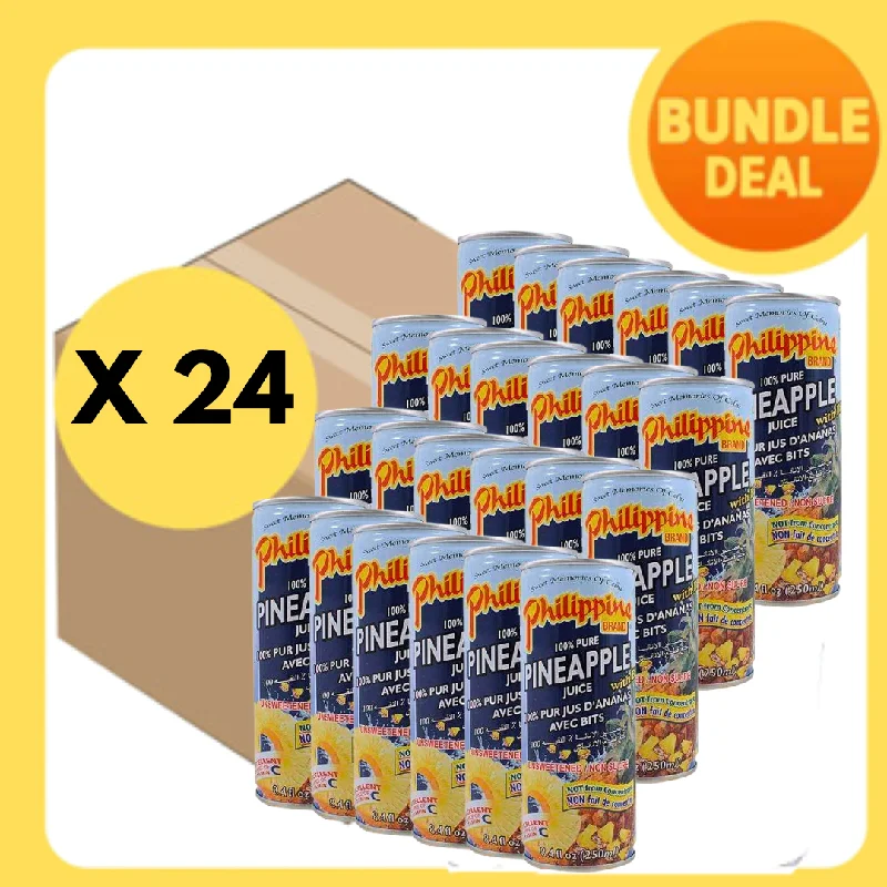 PHILIPPINE BRAND Pineapple Juice w/ bits 250ml (1pcs/Bundle of 24)