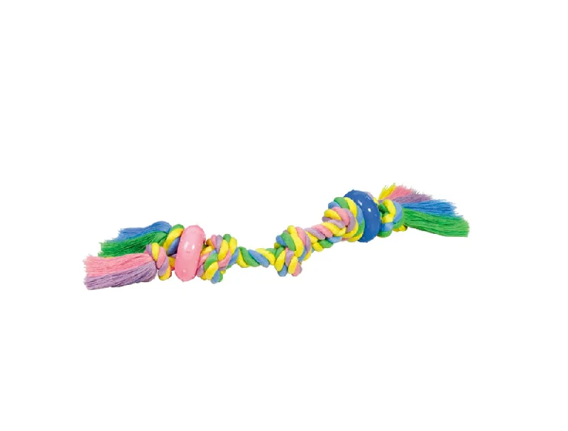 67439 NOBBY Rope Toy, Puppy Box "Cotton rope with rubber" 40 cm