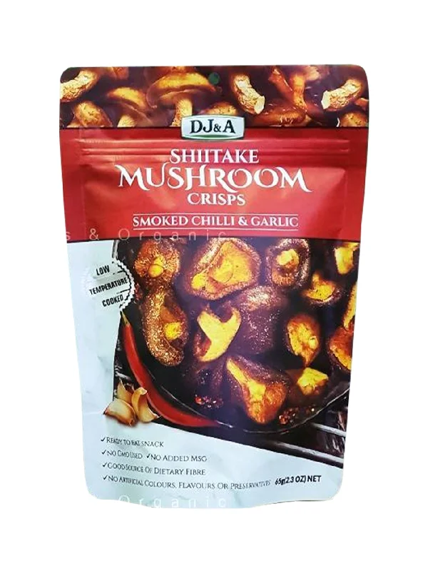 DJ&A SHIITAKE MUSHROOM CRISPS SMK GARLIC&CHILI 65G