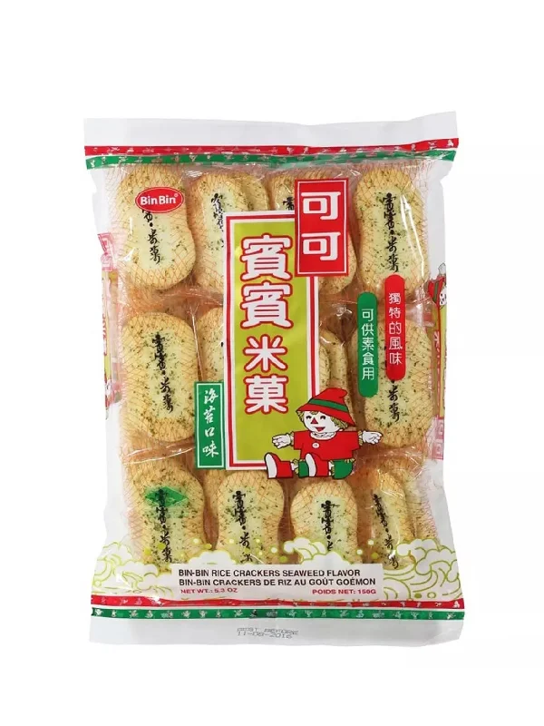 BIN BIN RICE CRACKER SEAWEED 150G