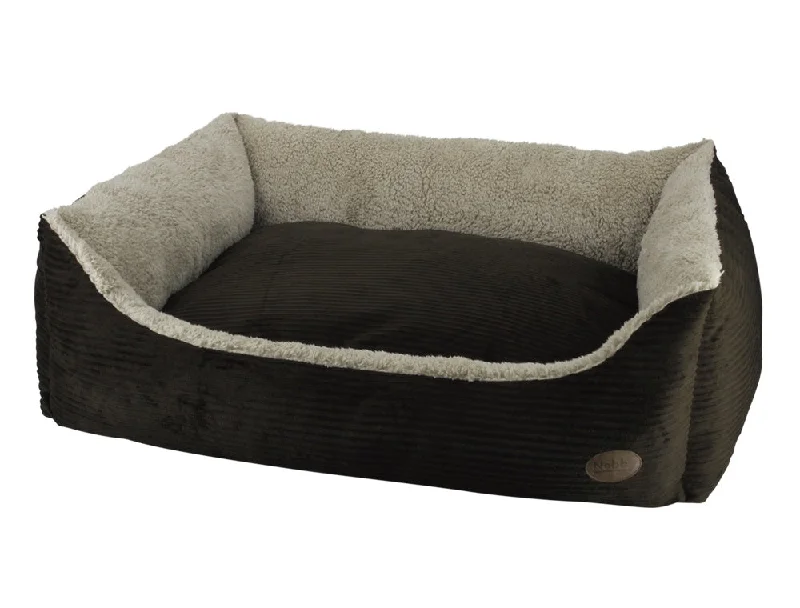 60795 NOBBY Comfort bed square "OKAWA" brown L x B x H: 100 x 80 x 25 cm