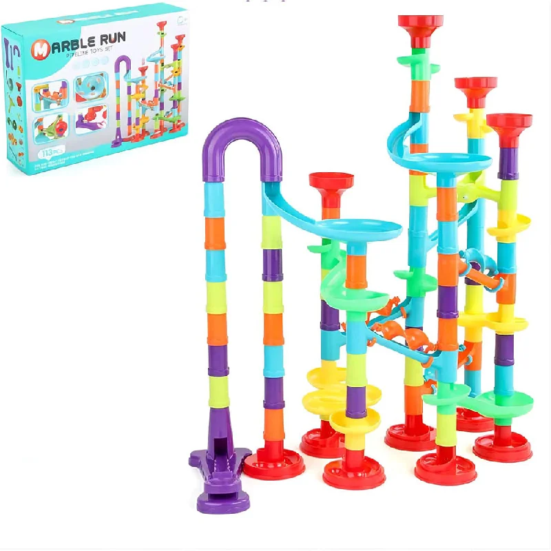 Sipobuy Marble Runs Maze Race Track Game Set 113 pcs