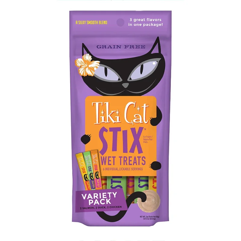 Tiki Cat® Stix™ Soft Treat Variety Pack (6 per pouch)