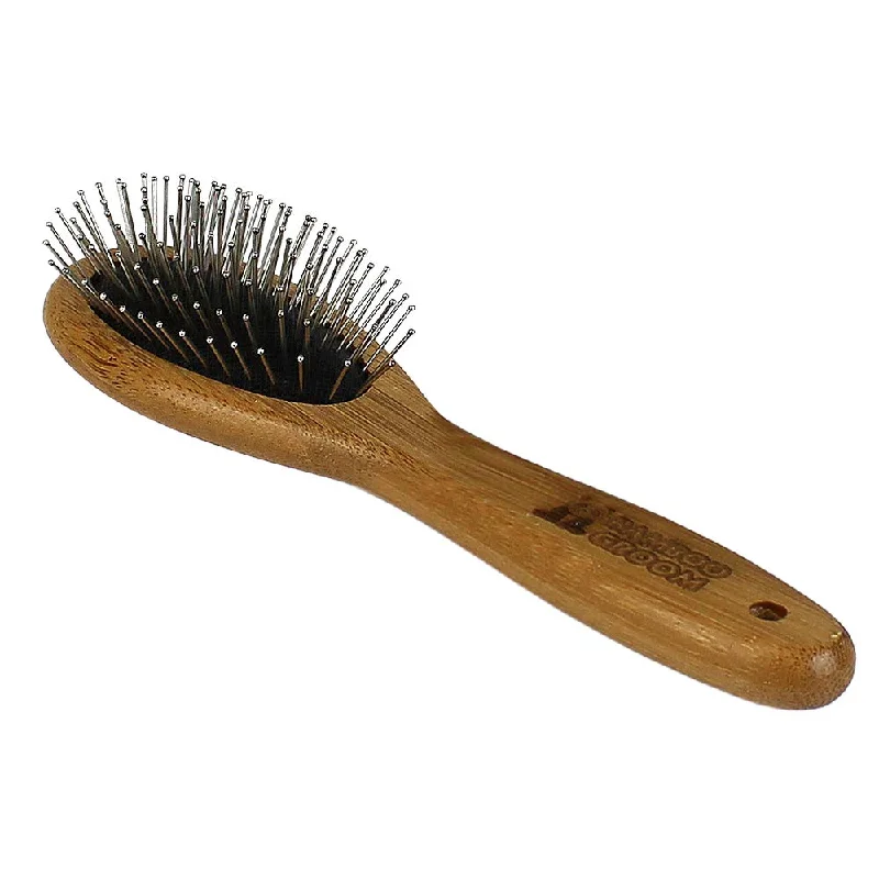 Bamboo Groom Oval Pin Brush w/ Pins - Small/Medium