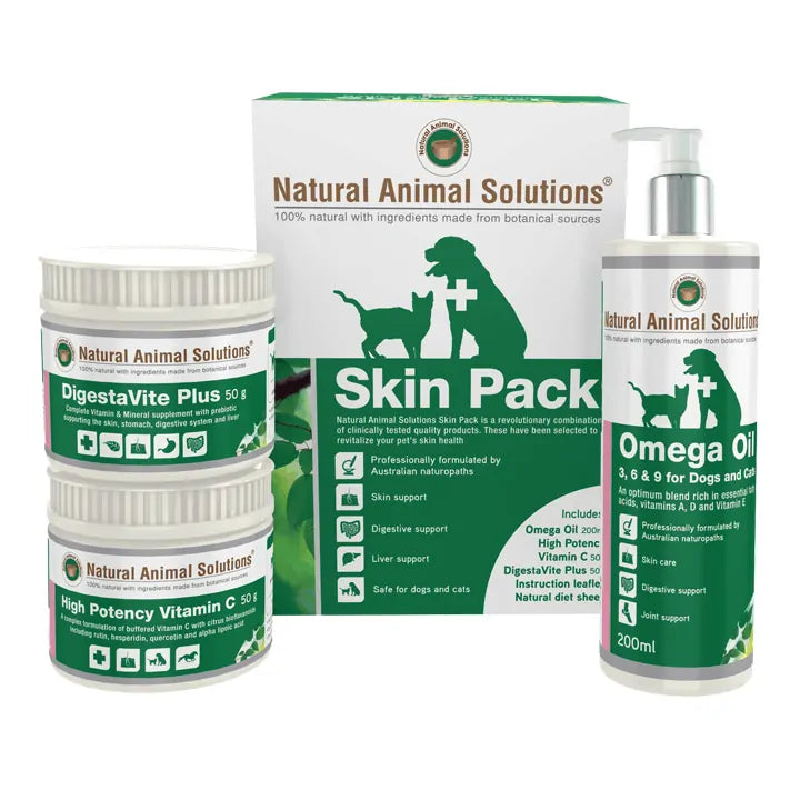 Natural Animal Solutions Skin Health Pack for Dogs and Cats