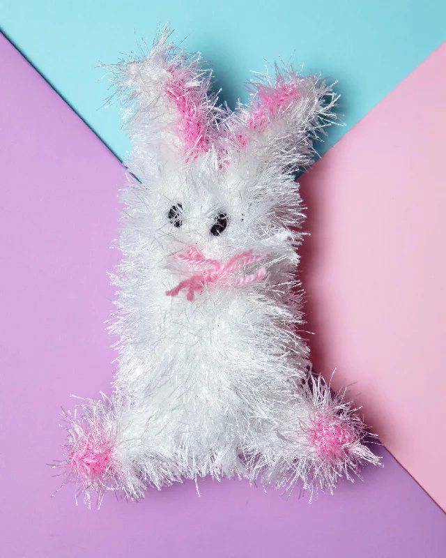 Fuzzy White Bunny Squeaky Dog Toy (FINAL SALE)