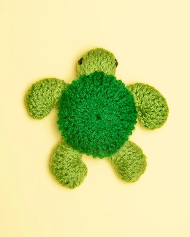 Knitted Sea Turtle Squeaky Dog Toy