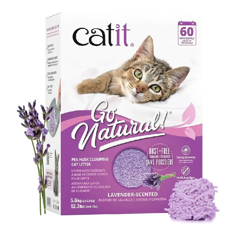 Catit Go Natural - Pea Husk Clumping Cat Litter - Lavender - 25% free