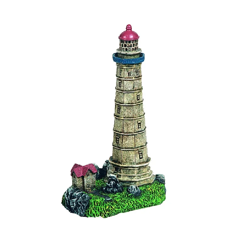 Flamingo Lighthouse Aquarium Ornament