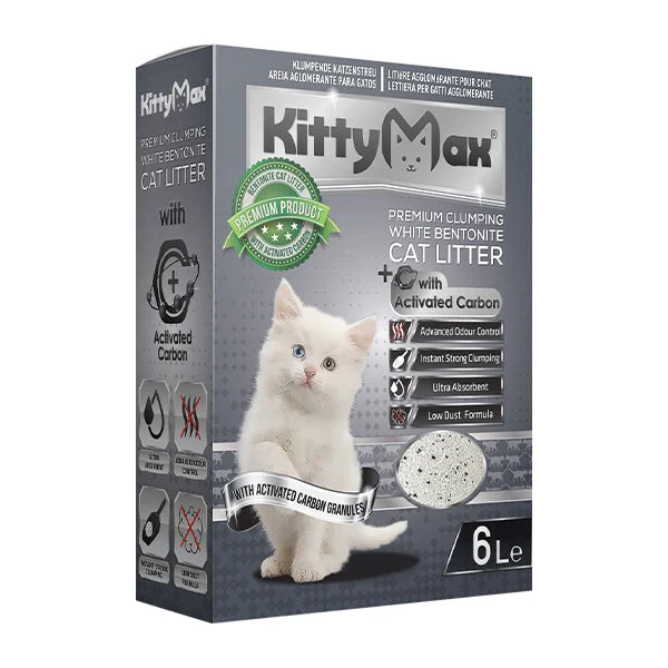 KittyMax - Clumping Cat Litter with Activated Carbon 6L